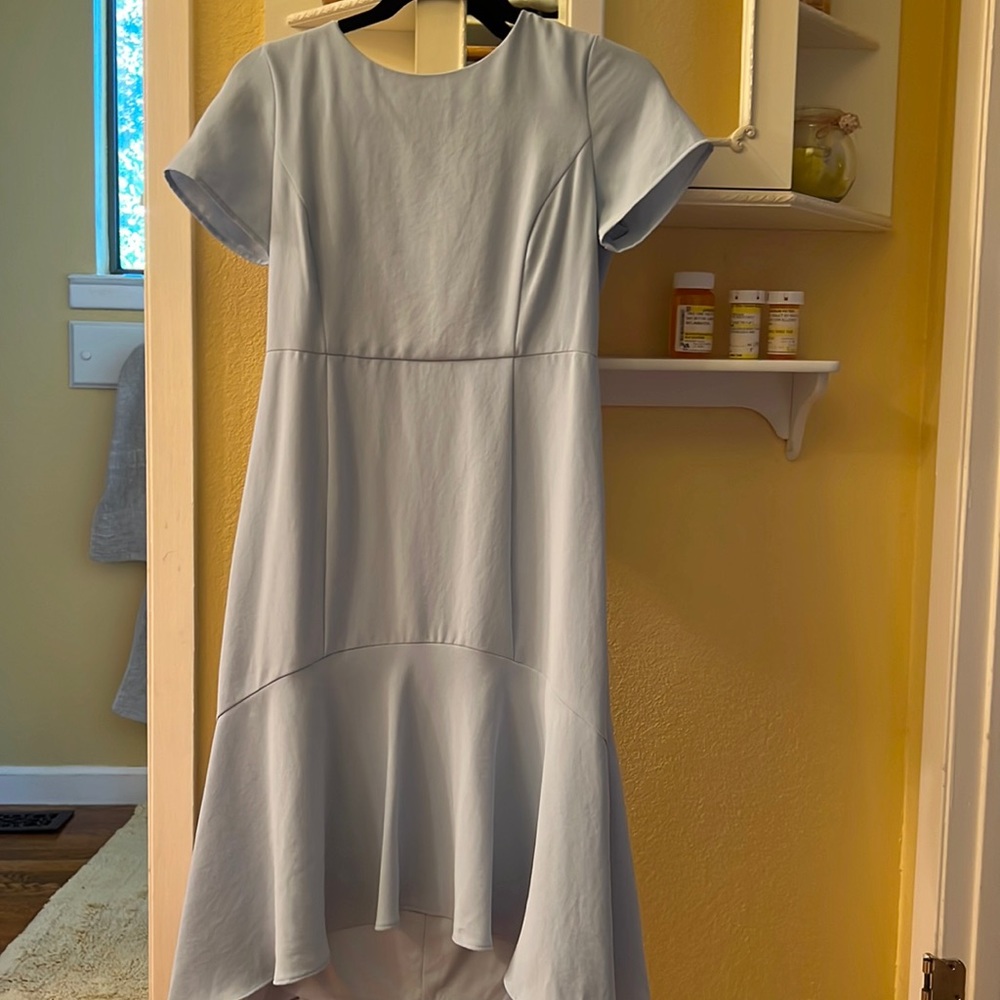 Beautiful light blue/gray symmetrical dress
